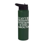 Ropa de crema coagulada | Increíble diseño divertido para amantes de los bollos Stainless Steel Insulated Water Bottle