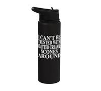 Ropa de crema coagulada | Increíble diseño divertido para amantes de los bollos Stainless Steel Insulated Water Bottle