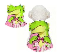 Ropa de dinosaurio de encaje para mascotas para perros pequeños, bonito traje de verano para cachorros, ropa suave y transpirable para mascotas para gatos