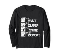 Ropa de Dormir Anime 18+ Otaku Relax Cosplay Comer Dormir Repetir Manga Larga