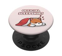 Ropa de Dormir Oficial Lindo Perro Kawaii durmiendo PopSockets PopGrip Adhesivo