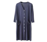 Ropa De Dormir Tipo Cárdigan Holgado, Estilo Drapeado Y Ligero, Albornoz Casual para Rutina baño Momentos Descanso en Vivienda