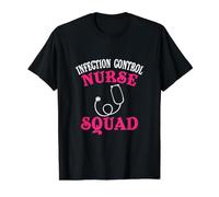 Ropa de Enfermera de Control de infecciones - Diseño Divertido de Mejores Enfermeras Camiseta gráfica económica, Hombre, Negro, L