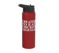 Ropa de ensalada César de pollo | El mejor diseño para amantes de los pollos Stainless Steel Insulated Water Bottle