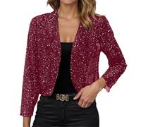 Ropa De Fiesta Mujer Chaqueta Fiesta Mujer Bleiser Elegante Jersey Con Brillo Americana Terciopelo Trajes Lentejuelas Metalizada Tallas Grandes Niña Traje Carnaval Pantalones Blazer Cuadros 2Xl