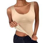 Ropa de fitness Skirt Quick Dry Solid Color Yoga Fitness Short Skirt Running Voleibol Dancing Dress Bustier con acolchado, beige, L