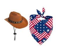 Ropa de gansos de día de independencia, conjunto de atuendos patrióticos de gansos | Flag Outfit para animales - Adornos de vacaciones lindos de disfraz para la fiesta al aire libre de porche de patio