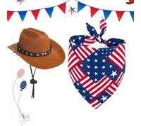 Ropa de gansos del 4 de julio, conjunto de atuendos de gansos del 4 de julio,Decoración del atuendo de animales de la bandera de vacaciones | Lindos accesorios para el porche al aire libre Disfraz de