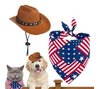 Ropa de gansos del Día de la Independencia, conjunto de gansos patrióticos set, Atuendo de animales de la bandera de jardín, Lindos accesorios para el porche al aire libre Disfraz de gansos festivos p