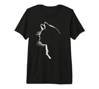 Ropa de Gato Mujeres con ilustración de Gato Camiseta Premium