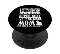 Ropa de Gato Persa - Bonito diseño Divertido para Amantes de los Gatos PopSockets PopGrip Adhesivo