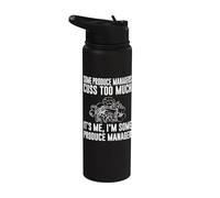 Ropa de gerente de producción - Diseño divertido de gerentes Stainless Steel Insulated Water Bottle