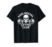 Ropa de Gimnasio Antisocial Skull Barbell Club Camiseta