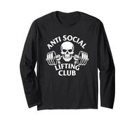 Ropa de Gimnasio Antisocial Skull Barbell Club Manga Larga