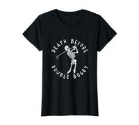 Ropa de Golf Divertida Muerte Antes del Doble Bogey Camiseta gráfica económica, Mujer, Negro, L
