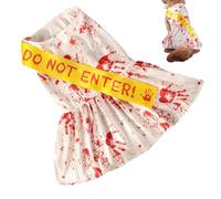 Ropa de Halloween para perro, disfraz de Halloween sangriento, ropa creativa de sellos de Halloween, falda de sangre de Halloween para fiestas de cosplay de Halloween
