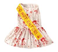 Ropa de Halloween para perro, ropa para mascotas, disfraz de Halloween sangriento, ropa creativa de sellos de Halloween, falda de sangre de Halloween para fiestas de cosplay de Halloween