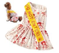 Ropa de Halloween para perro, ropa para mascotas, disfraz de Halloween sangriento, ropa creativa de sellos de Halloween, falda de sangre de Halloween para fiestas de cosplay de Halloween