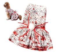 Ropa de Halloween para perros, disfraces de Halloween para cachorros - Ropa para perros con diseño de araña de Halloween | Ropa sangrienta para perros navideños, vestido espeluznante para cachorros de