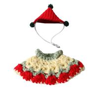 Ropa de hámster - Conjunto de vestido de punto con sombrero para animales pequeños - Ropa transpirable para mascotas pequeñas, para hurones, chinchilla, erizo, cobayas, hámster, jerbo del desierto