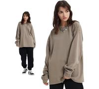 Ropa De Hombre | Camiseta De Manga Larga Lavada Vintage Pesada De 310G, Camiseta Básica De Color Sólido Lavada Y Holgada para Hombres.,Café,Metro