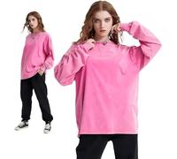 Ropa De Hombre | Camiseta De Manga Larga Lavada Vintage Pesada De 310G, Camiseta Básica De Color Sólido Lavada Y Holgada para Hombres.,Rosa Roja,Metro