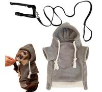 Ropa de hurón - con Forro Polar de 65 g, Ropa de Animales de Felpa, Traje Compatible con arnés, Criatura Elegante para vestirse | Conejo, Ardillas, Chinchilla, Chihuahua, Salidas de Mascotas