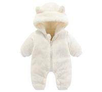 Ropa de invierno para bebé niña, traje de nieve, mono recién nacido, abrigo, traje con capucha, traje tirolesa para bebé, 74, Blanco, 3-6 meses