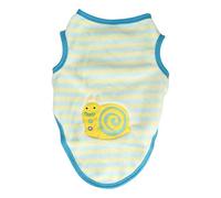 Ropa de Invierno para Mascotas, cálido y Transpirable, suéter para Perros y Gatos, Chaleco con Bonito patrón de Dibujos Animados, Material de poliéster Suave para Mascotas (S Caracol Azul y Amarillo)