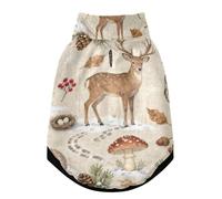 Ropa de invierno para perros, chaqueta cálida para perro, traje resistente al viento con cinturón de seguridad, cremallera para mascotas, mono de cuatro patas en clima frío, animales del bosque y