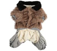 Ropa de invierno para perros con forro polar | Chaqueta gruesa de algodón para perros pequeños/medianos/grandes | Chaqueta con capucha a prueba de viento para protección contra el clima frío | Suave y