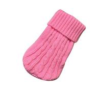 Ropa de invierno suéter para mascotas, perros, cachorros, abrigo para gatos pequeños, ropa para mascotas, suéter para perro niña para invierno (rosa, XL)