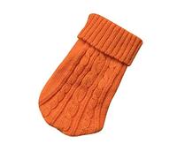 Ropa de invierno suéter para mascotas, perros, cachorros, abrigo para gatos pequeños, ropa para mascotas, suéter para perro niña para invierno (naranja, XL)