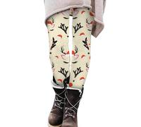Ropa de invierno Valentine Day Cute Print Casual Cómodo Leggings de casa Pantalones de Bota Pantalones de Invierno Clásicos, G-beige, XL
