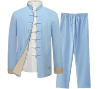 Ropa De Kung Fu De Manga Larga De Lino Y Algodón Tradicional Chino para Hombre, Uniforme De Tai Chi, Ropa De Wing Chun para Hombre, Traje Tang, Camisa, Abrigo, Traje De Artes Marciales E,170