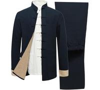 Ropa De Kung Fu De Manga Larga De Lino Y Algodón Tradicional Chino para Hombre, Uniforme De Tai Chi, Ropa De Wing Chun para Hombre, Traje Tang, Camisa, Abrigo, Traje De Artes Marciales G,190