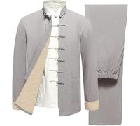 Ropa De Kung Fu De Manga Larga De Lino Y Algodón Tradicional Chino para Hombre, Uniforme De Tai Chi, Ropa De Wing Chun para Hombre, Traje Tang, Camisa, Abrigo, Traje De Artes Marciales B,170