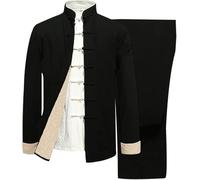 Ropa De Kung Fu De Manga Larga De Lino Y Algodón Tradicional Chino para Hombre, Uniforme De Tai Chi, Ropa De Wing Chun para Hombre, Traje Tang, Camisa, Abrigo, Traje De Artes Marciales F,170
