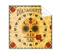 Ropa de limpieza para gafas con diseño de calavera rosa feliz el día de los muertos en México (5 unidades)