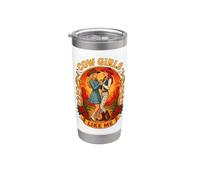 Ropa de los amantes de los amigos del estilo rústico de la vaca como Vaso térmico de acero inoxidable de doble pared