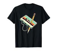 Ropa de los años 90 Cassette Fiesta Des Los 80 90 Retro Disfraz Camiseta Unisex S Manga Larga Black S