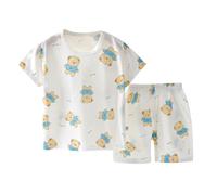Ropa de manga corta para niños y niñas, Tops con estampado de animados, trajes cortos Traje Bohemio Traje Del Del Rojo