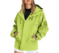 Ropa de moda para mujer para cada ocasión, impermeable y resistente al viento, chaqueta impermeable fina para mujer, amarillo, M