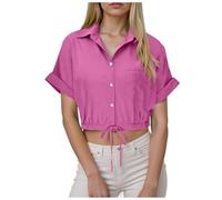 Ropa De Mujer Tallas Grandes Blusas De Mujer Blusa Muselina Blusas Y Camisas para Túnica Camisa Manga Corta para Camisa Lino Casual Manga Larga Remata Una Tipo Túnica Algodón Suelta