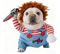 Ropa de muñeca Mortal para Perro, Disfraz de Halloween para Mascotas, Disfraz Mascota Ropa de Halloween, Divertida Ropa para Perros para Halloween, para Fiesta de Halloween, Juego de rol (L)