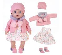 Ropa de Muñecas para New Born Baby Doll con Sombrero y Calcetines para Muñecas 36-43 cm (Excluyendo muñecas)