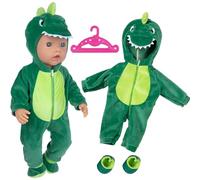 Ropa de muñecas,Ropa de Muñeca para Dinosaurio,con Percha Calcetines,Ropa de Muñeca para Muñecas,Ropa muñeca Baby Born,para muñecas bebés de 35-43 cm,Juego de Disfraz de Muñeca para Niños y Niñas