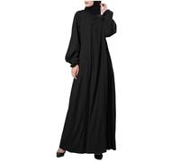 Ropa de oración para mujeres Abaya Damas Ramadán Prayer Vestido Musulmán Elegante Burka Hijab Vestido de Manga Larga Maxi Vestidos Musulmanes Vestido de Oración Musulmana Árabe Turco Ropa Islámica, O