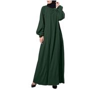 Ropa de oración para mujeres Abaya Damas Ramadán Prayer Vestido Musulmán Elegante Burka Hijab Vestido de Manga Larga Maxi Vestidos Musulmanes Vestido de Oración Musulmana Árabe Turco Ropa Islámica, O