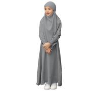 Ropa de oración para Niñas Ramadán Burka Khimar Abaya Conjunto de Vestidos Islámicos Vestido de Oración Musulmana Vestidos Khimar Abaya Conjunto Niños Ropa de Oración para Mujeres Namaz Elbisesi Kadin